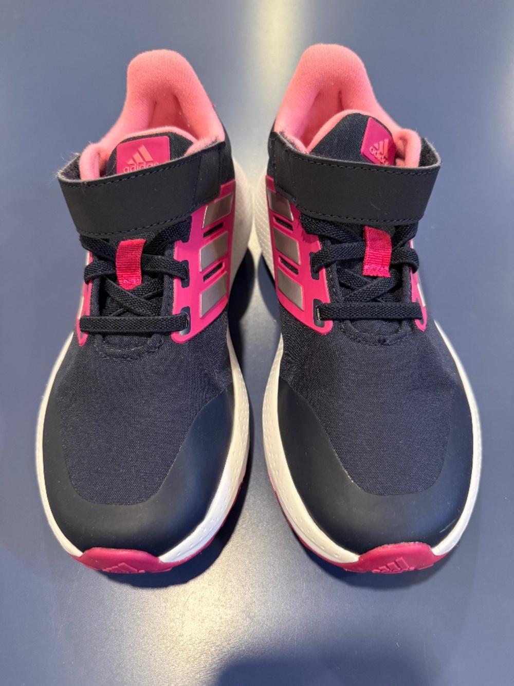 Size 1.5 Adidas Kids EQ Run 2.0 Running Shoes.